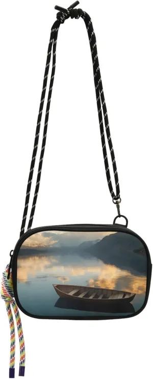 Women's Crossbody Handbags Lake Landscape Print Lightweight Shoulder Phone Purse for Walking, Hiking