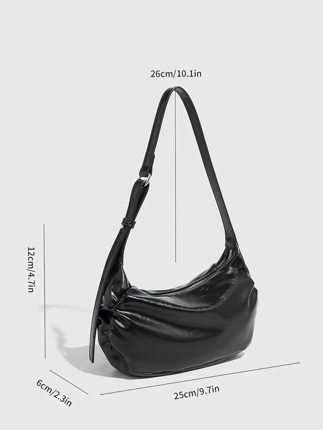 Women's Elegant Basic Shoulder Bag Zipper Lightweight Top Handle Y2K Handbags