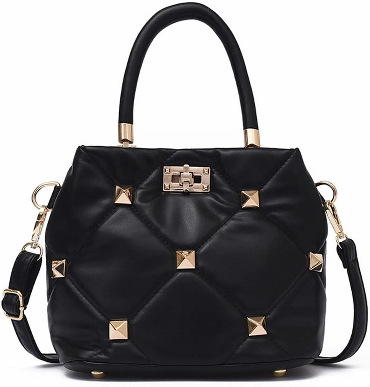 Women's Handbags Handbags Women Women Leather Handbag Designer Purse Ladies Tote Shoulder Bags with Top Handle(Black)
