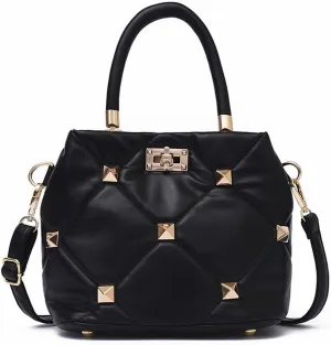 Women's Handbags Handbags Women Women Leather Handbag Designer Purse Ladies Tote Shoulder Bags with Top Handle(Black)