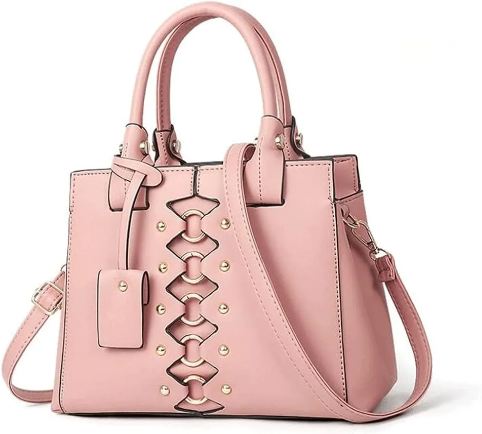Women's Handbags Style Female Bag Lady Handbag PU Leather Female Bag Large Capacity Messenger Bag Shoulder Bag(B)