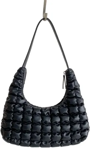 Women's Handbags Zipper Shoulder Bag for Ladies Handbag Shopping Bag for Ladies Gift(Black)