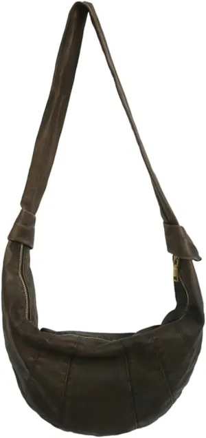 Womens Mens Vintage Shoulder Crossbody Bag Large Dumpling Tote Purses Soft PU Leather Handbags Y2k Top Handle Satchel