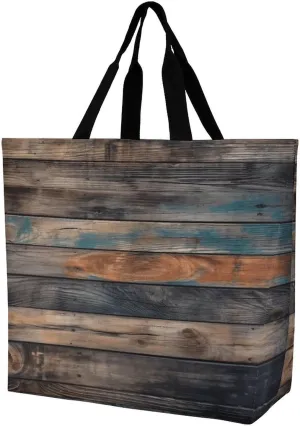 Women's Multi-Functional Shopping Bag，Brown Texture Printing Messenger Bag Shoulder Bag for Travel, Work, Shopping & Parties with Inner Pocket, Grocery Bag Lightweight & Water-Resistant