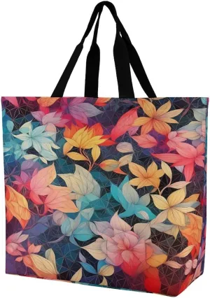 Women's Multi-Functional Shopping Bag，Colorful Printing Printing Messenger Bag Shoulder Bag for Travel, Work, Shopping & Parties with Inner Pocket, Grocery Bag Lightweight & Water-Resistant