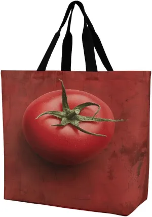 Women's Multi-Functional Shopping Bag，Tomatoes on The Wall Printing Messenger Bag Shoulder Bag for Travel, Work, Shopping & Parties with Inner Pocket, Grocery Bag Lightweight & Water-Resistant