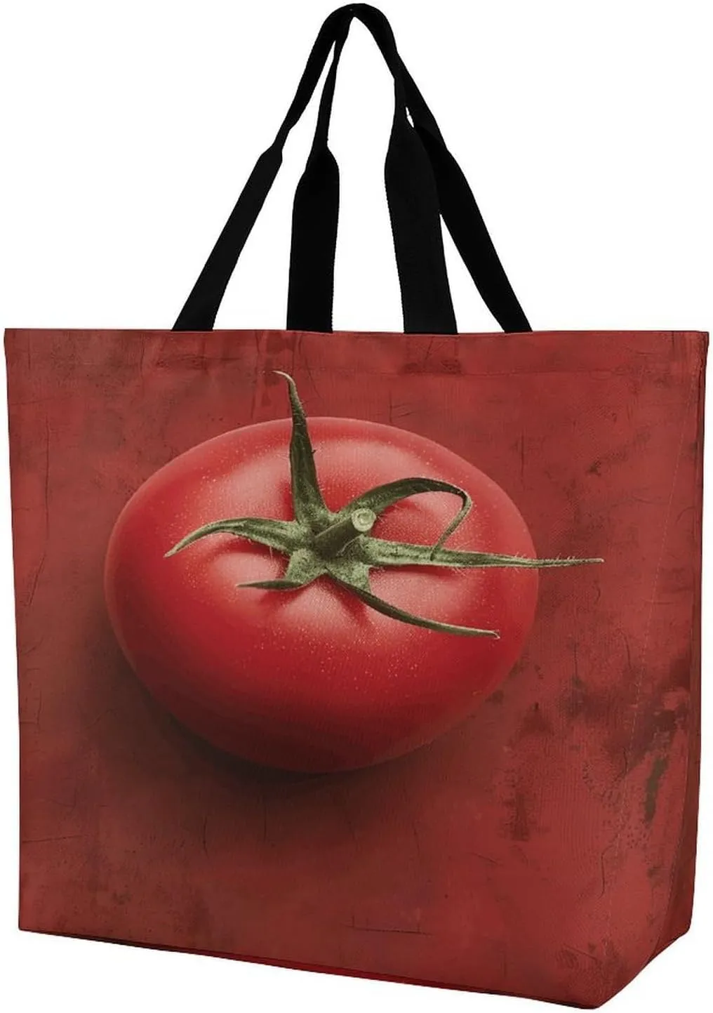 Women's Multi-Functional Shopping Bag，Tomatoes on The Wall Printing Messenger Bag Shoulder Bag for Travel, Work, Shopping & Parties with Inner Pocket, Grocery Bag Lightweight & Water-Resistant