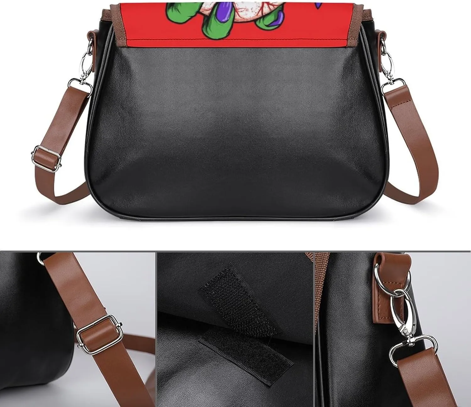 Womens PU Leather Crossbody Bag Lightweight Cellphone Purse Handbags with Adjustable Strap