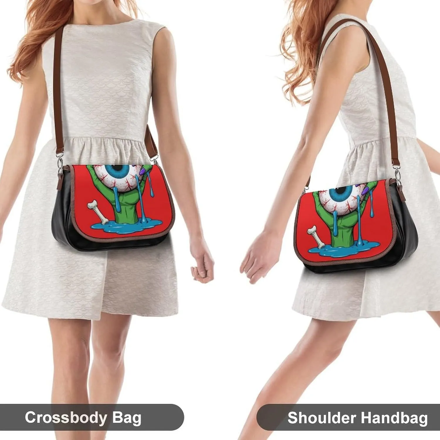 Womens PU Leather Crossbody Bag Lightweight Cellphone Purse Handbags with Adjustable Strap