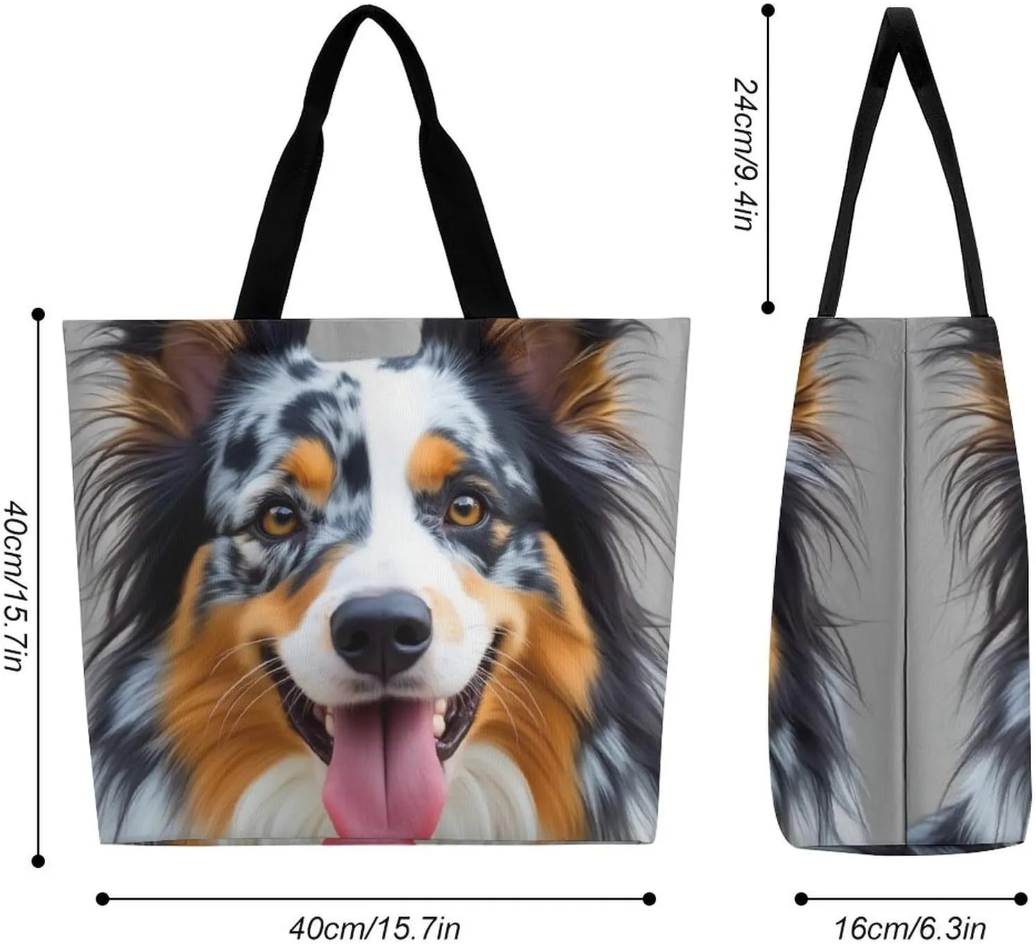 Women's Reusable Tote Bag, Portable Shoulder Handbags Large Capacity Casual Shopping Bags