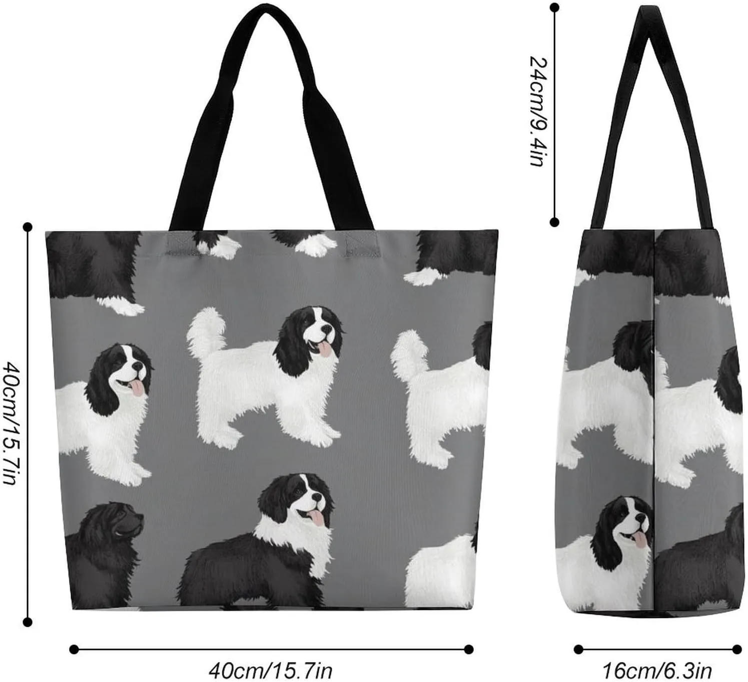Women's Reusable Tote Bag, Portable Shoulder Handbags Large Capacity Casual Shopping Bags