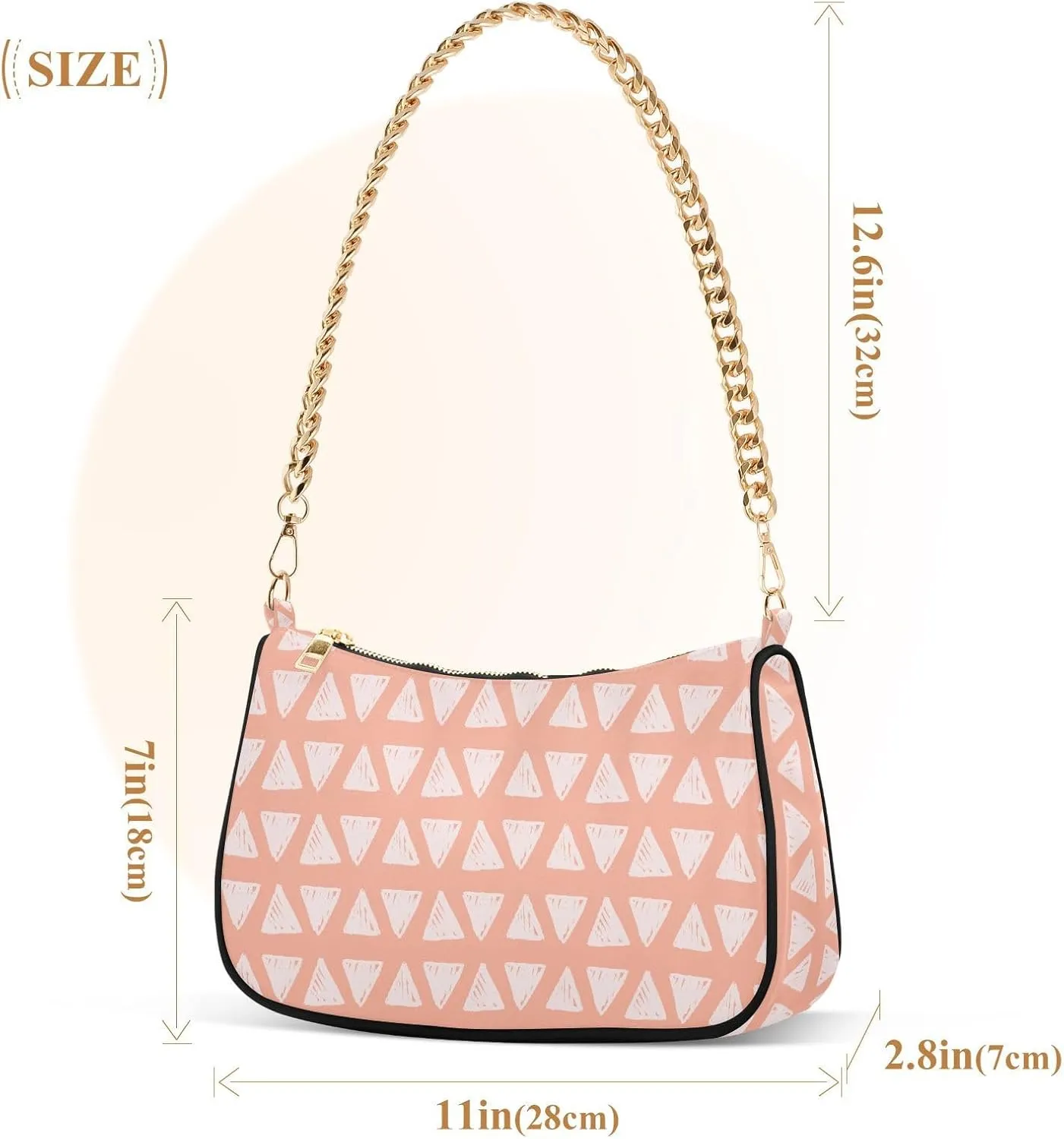 Women's Shoulder Handbags Chain Shoulder Brace for Women Bag Graphic Prints Ladies Vacation Handbags Tote Purse,Multi1