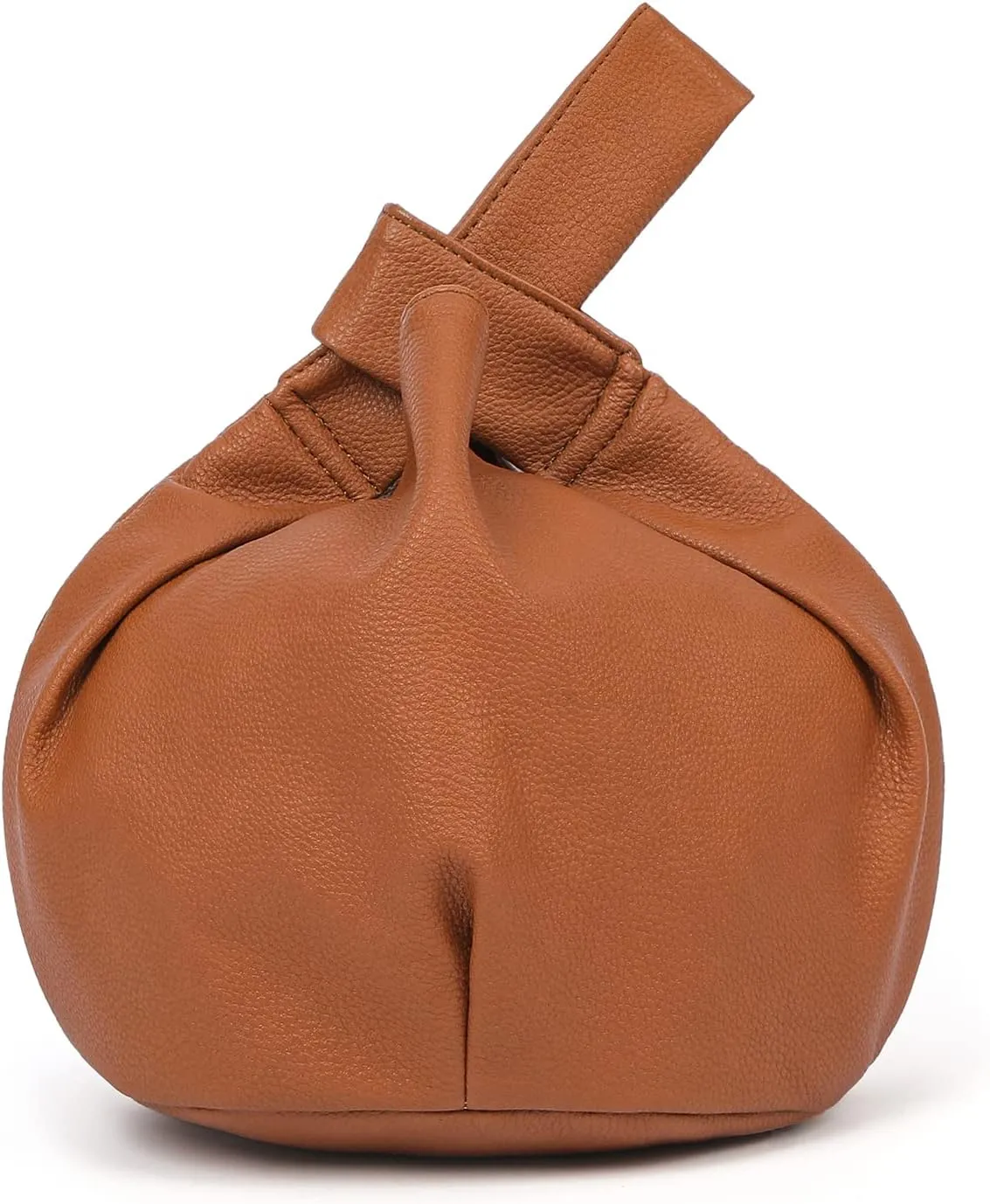 Women's Small Tote Bag for Women Soft Leather Top Handle Bag Wristlet Knot Pouch Purses and Handbags