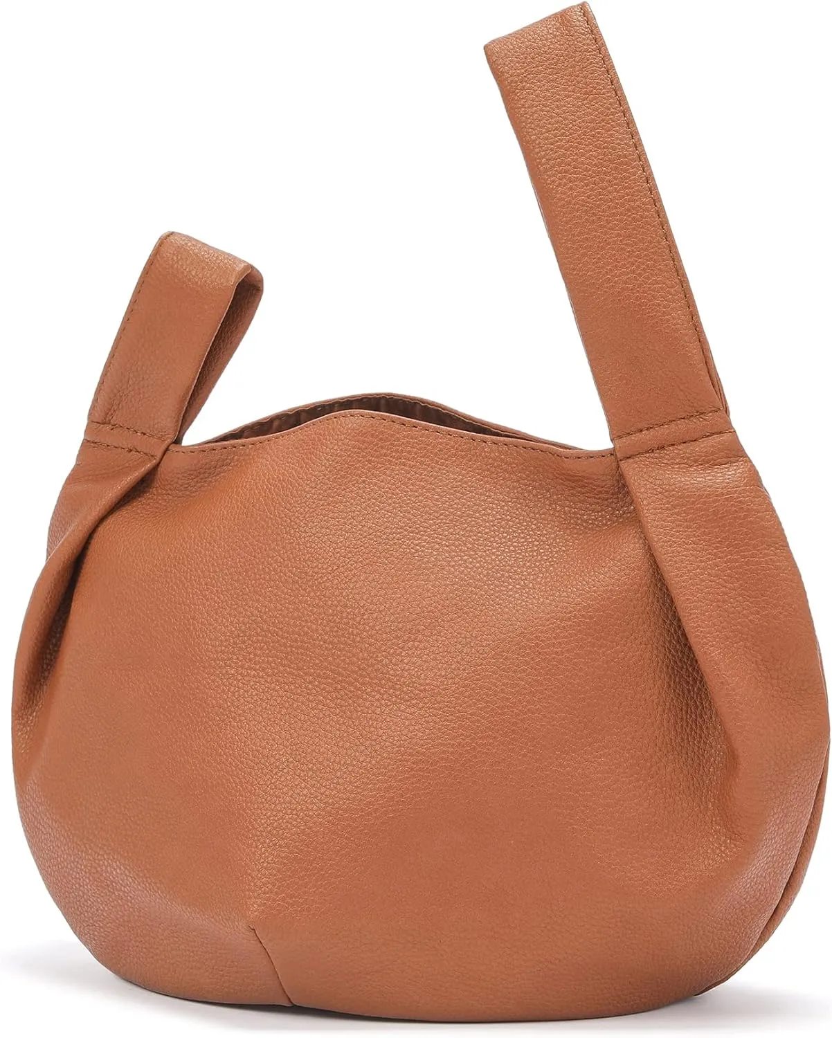 Women's Small Tote Bag for Women Soft Leather Top Handle Bag Wristlet Knot Pouch Purses and Handbags