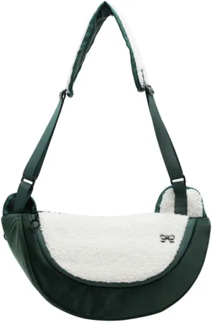Womens Stylish Plush Dumpling Purse Large Crossbody Shoulder Bag Adjustable Strap Cute Furry Tote Handbags