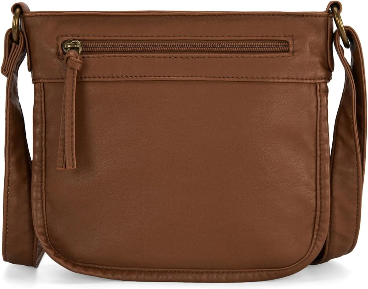 Wrangler Crossbody Bag for Women Small Soft Washed Leather Multi Pocket Shoulder Purses