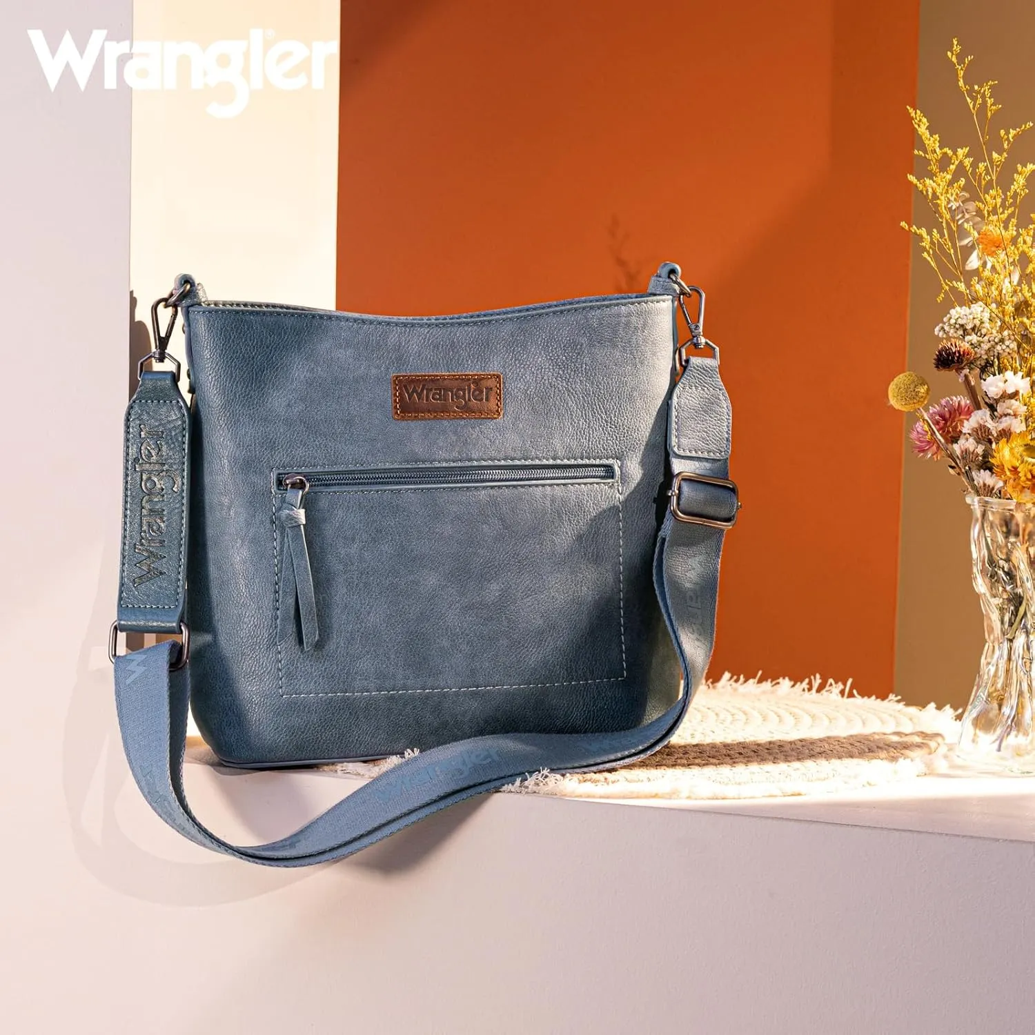Wrangler Crossbody Bags for Women Lightweight Handbags and Purses Travel Shoulder Purse