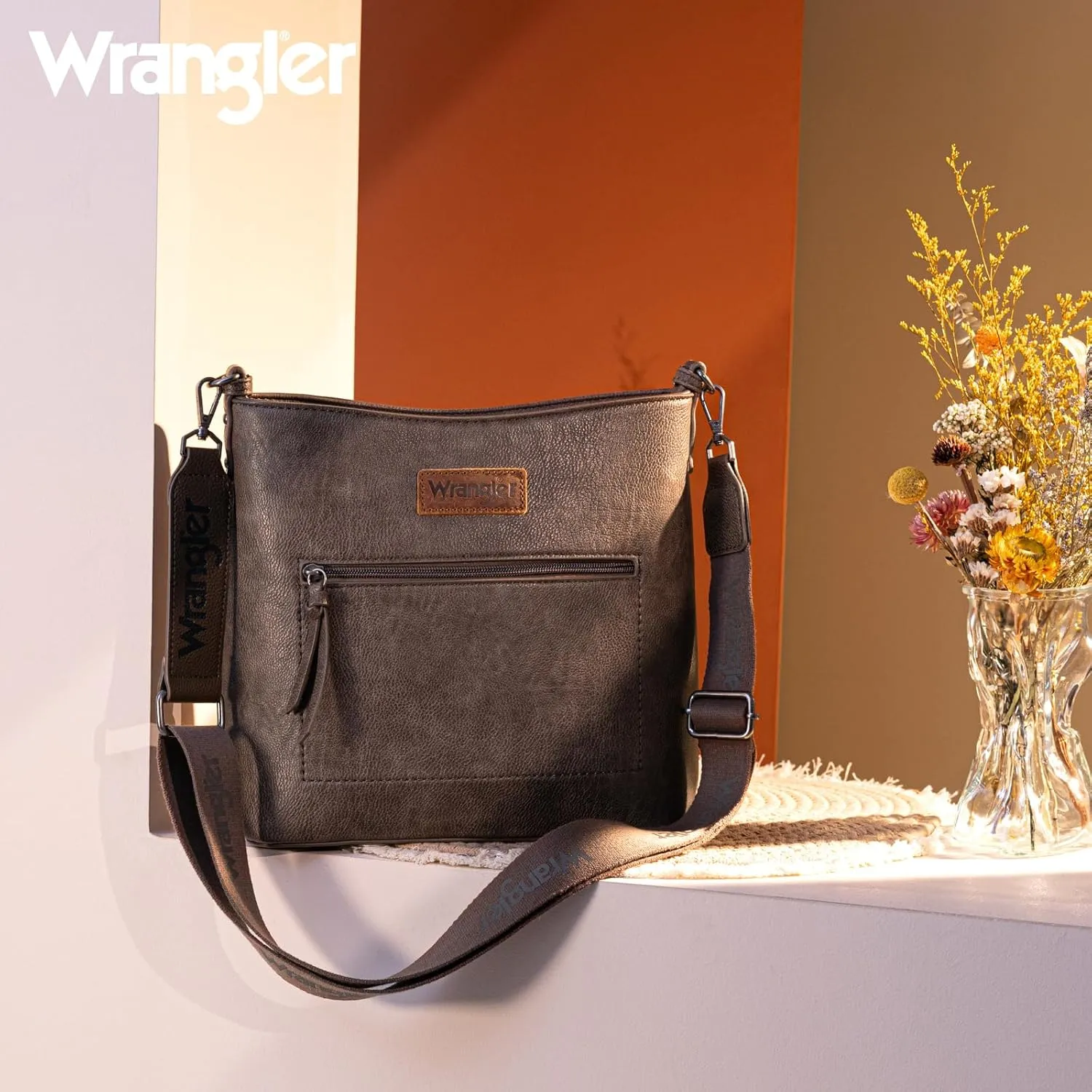 Wrangler Crossbody Bags for Women Lightweight Handbags and Purses Travel Shoulder Purse
