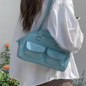 Y2K Shoulder Bag for Women Black Small Purse Brown Purse Trendy Purse Retro Women's Shoulder Handbags Purses