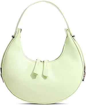 YYW Womens Clutch Purse Shoulder Handbags Crescent Bag Leather Zipper Adjustable Shoulder Strap Hand Bags (Green)
