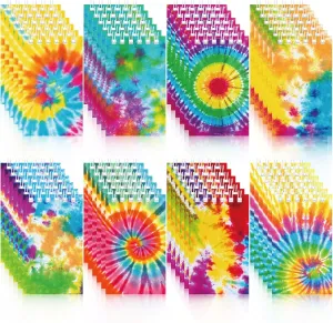 Zonon 48 Pcs Mini Tie Dye Notepads Bulk Blank Mini Spiral Notebooks Pastel Art Party Note Pads for Tie Dye Birthday Party Goodie Bag Fillers Classroom Rewards
